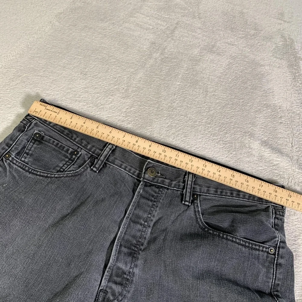 Vintage Levis 501 Jeans Mens 38x32 Gray Medium Wash Straight Cotton Button Fly